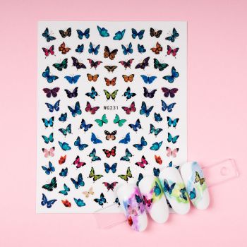 Abtibilduri Unghii SensoPRO Milano Butterfly Intrigue, model WG231