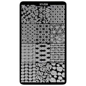 Matrita Metalica Stampila Unghii LUXORISE, Luxe Couture XY-Z29