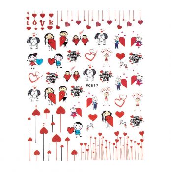 Abtibild Unghii SensoPRO Milano Love Blend, model WG817