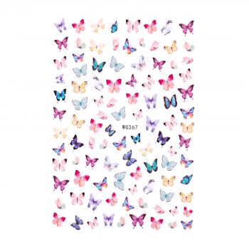 Abtibilduri unghii SensoPRO Milano Butterfly Sky, model WG367