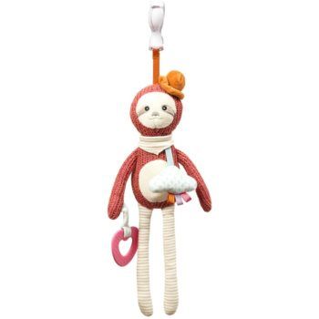 BabyOno Have Fun Pram Hanging Toy with Teether jucărie suspendabilă contrastantă pentru dentiție