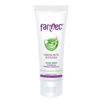 Crema cu Aloe Vera pentru Pete si Pistrui - Farmec Freckles and Sports Corrector, 50ml ieftina