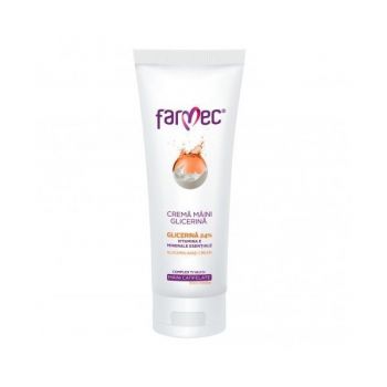Crema de maini cu glicerina 24% Farmec, 40ml Crema de maini cu glicerina 24% Farmec, 40ml