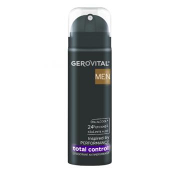 Deodorant Antiperspirant Total Control Gerovital Men, 150ml