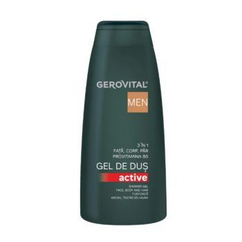 Gel de dus Active 3 în 1 Gerovital Men, 400ml