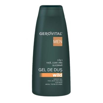 Gel de dus Wild 3 în 1 Gerovital Men, 400ml