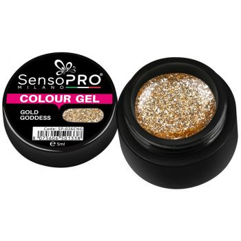 Gel UV Colorat Gold Goddess 5ml, SensoPRO Milano