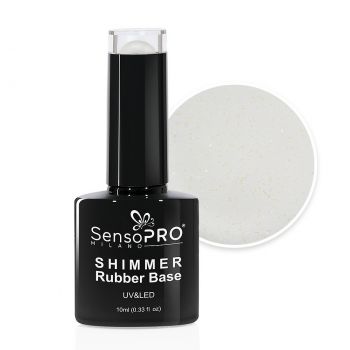 Shimmer Rubber Base SensoPRO Milano - #20 Milky White, 10ml