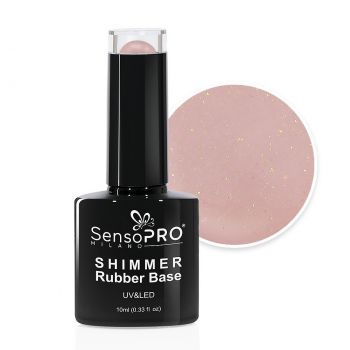 Shimmer Rubber Base SensoPRO Milano - #24 Sunny Beige, 10ml