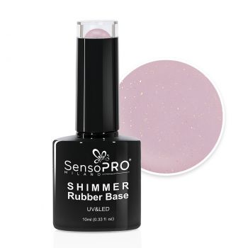 Shimmer Rubber Base SensoPRO Milano - #27 Milk Coffee, 10ml