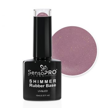 Shimmer Rubber Base SensoPRO Milano - #34 Diva Glow, 10ml