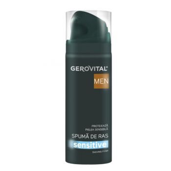 Spuma de ras Sensitive Gerovital Men, 200ml de firma original