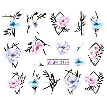 Tatuaj Unghii LUXORISE Angelic Flowers, BN-2124
