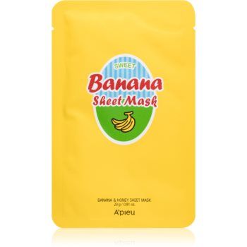 A´pieu Banana mască textilă nutritivă pentru strălucirea și netezirea pielii