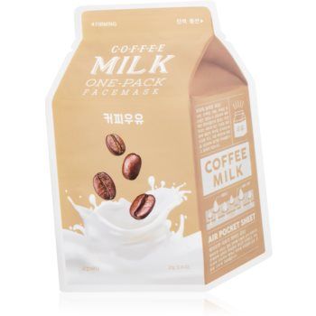 A´pieu One-Pack Milk Mask Coffee Masca hidratanta cu efect revitalizant sub forma de foaie