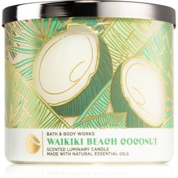 Bath & Body Works Waikiki Beach Coconut lumânare parfumată I.