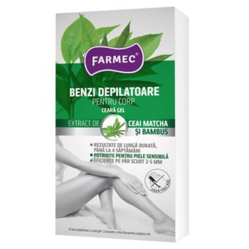 Benzi Depilatoare pentru Corp cu Ceara Gel Farmec, 16buc de firma original