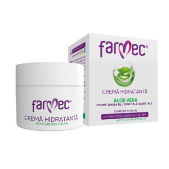 Crema Hidratanta cu Aloe Vera Farmec, 50ml
