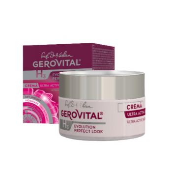 Crema Ultra-Activa si Luminozitate Gerovital H3 Evolution Perfect Look, 50ml la reducere