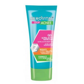 Gel Ultra-Activ pentru Corp Gerovital Stop Acnee, 50ml ieftina