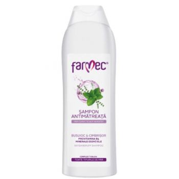 Sampon Antimatreata cu extract de Busuioc si Cimbrisor Farmec, 400ml Sampon Antimatreata cu extract de Busuioc si Cimbrisor Farmec, 400ml