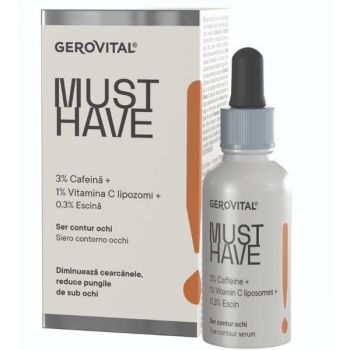 Ser Contur Ochi 3% Cafeina Gerovital Must Have, 30ml ieftin