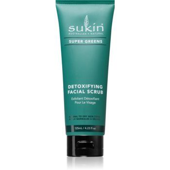 Sukin Super Greens exfoliant facial pentru netezirea pielii pentru ten normal spre uscat