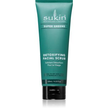 Sukin Super Greens exfoliant facial pentru netezirea pielii pentru ten normal spre uscat
