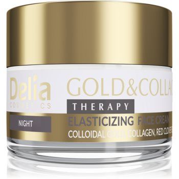 Delia Cosmetics Gold & Collagen Therapy crema de noapte mărește elasticitatea pielii