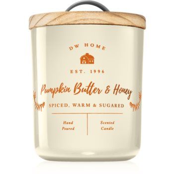 DW Home Farmhouse Pumpkin Butter & Honey lumânare parfumată
