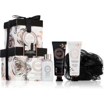 Grace Cole Luxury Bathing Sparkling Rose & Geranium set cadou (pentru maini si corp)