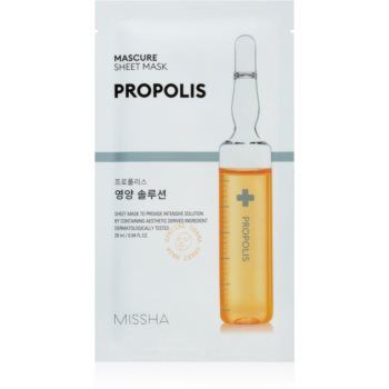 Missha Mascure Propolis mască textilă nutritivă pentru piele sensibila si iritabila