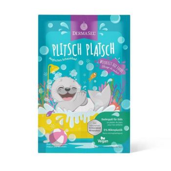 Spuma de baie magica pentru copii Plitsch Platsch 2 culori, Dermasel, 2 x 15 ml