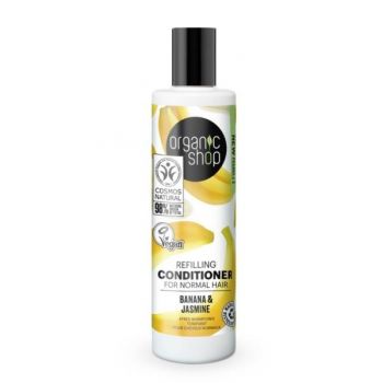 Balsam pentru Par cu Banane si Iasomie Banana & Jasmine Organic Shop, 280ml de firma original