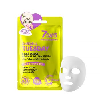 Cheerful Tuesday - Face Sheet Mask Against Low Spirits With Melon& Mint 28 gr de firma originala