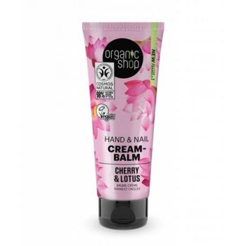 Crema-Balsam de Maini si Unghii Cherry & Lotus Organic Shop, 75ml ieftina