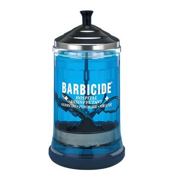 Recipient Barbicide 750 ml din Sticla cu Capac Inoxidabil
