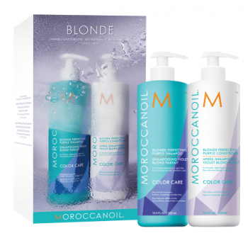 Set Moroccanoil Blonde Perfecting Purple Duo Shampoo & Conditioner 2 x 500ml de firma original