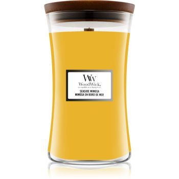 Woodwick Seaside Mimosa lumânare parfumată cu fitil din lemn