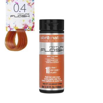 Masca coloranta semipermanenta cu acid hialuronic Nature Flash Abril et Nature 04 Orange, 100 ml ieftina