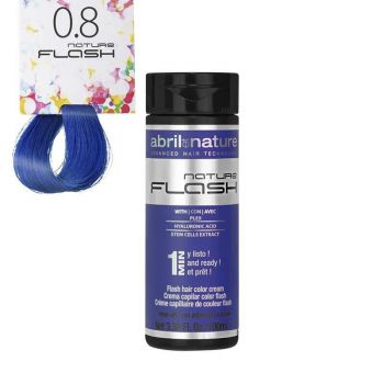 Masca coloranta semipermanenta cu acid hialuronic Nature Flash Abril et Nature 08 Albastru, 100 ml ieftina