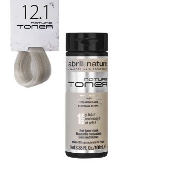 Masca nuantatoare cu acid hialuronic pentru par Nature Tonner Abril et Nature 12.1 Blond foarte deschis gri, 100 ml ieftin