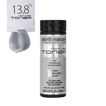 Masca nuantatoare cu acid hialuronic pentru par Nature Tonner Abril et Nature 13.8 Blond ultra deschis bej-perlat, 100 ml ieftin