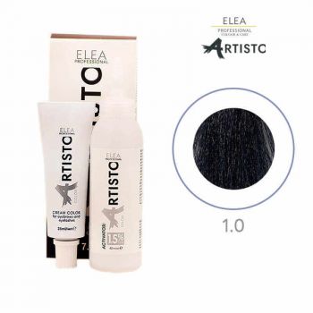 Vopsea crema pentru sprancene si gene Elea Professional Artisto Color, 1.0 Negru clasic de firma originala