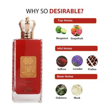 Parfum Ana Al Awwal Red, Nusuk, apa de parfum 100 ml, femei - inspirat din Baccarat Rouge de la Maison Francis Kurkdjian