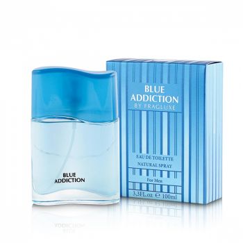 Parfum Fragluxe Blue Addiction for Men Apa de Toaleta 100ml ieftin