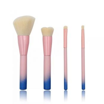 Set 4 Pensule Profesionale pentru Make-up cu Peri Moi - Rose la reducere