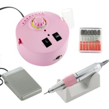 Freza / Pila Electrica Unghii ZS-605 65W 35000 prm, Pink ieftina