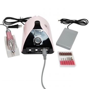Freza / Pila Electrica Unghii ZS-711 65W 35000 RPM, Pink ieftina