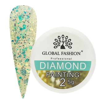 Gel Color cu Sclipici, Diamond Painting Glitter Gel, 5g, Nr. 02, Verde la reducere